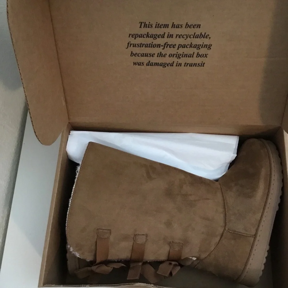Chestnut Suede-Look Tall Winter Boots - Women